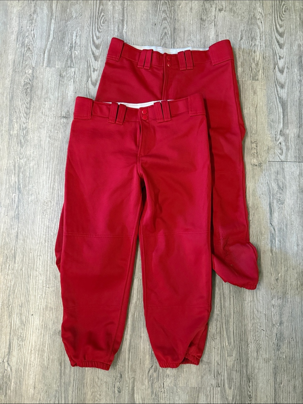 2 Pair of Mizuno Red Athletic Ankle-Length Softball Pants